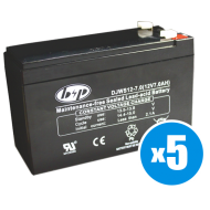B&P - 5άδα Μπαταρίες 12V 7Ah